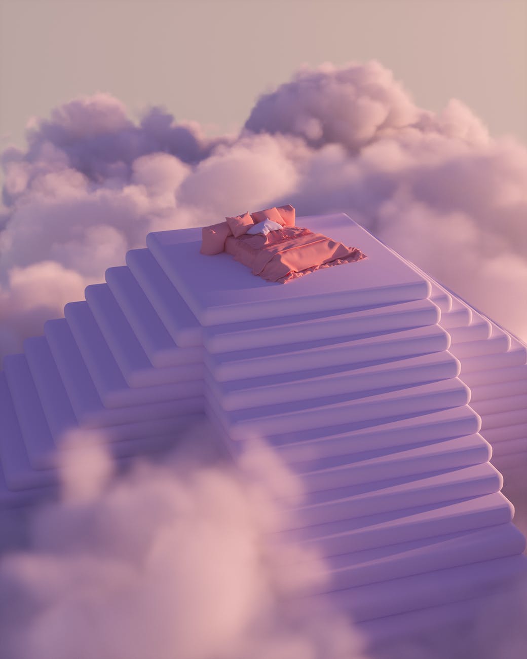 bed in the clouds