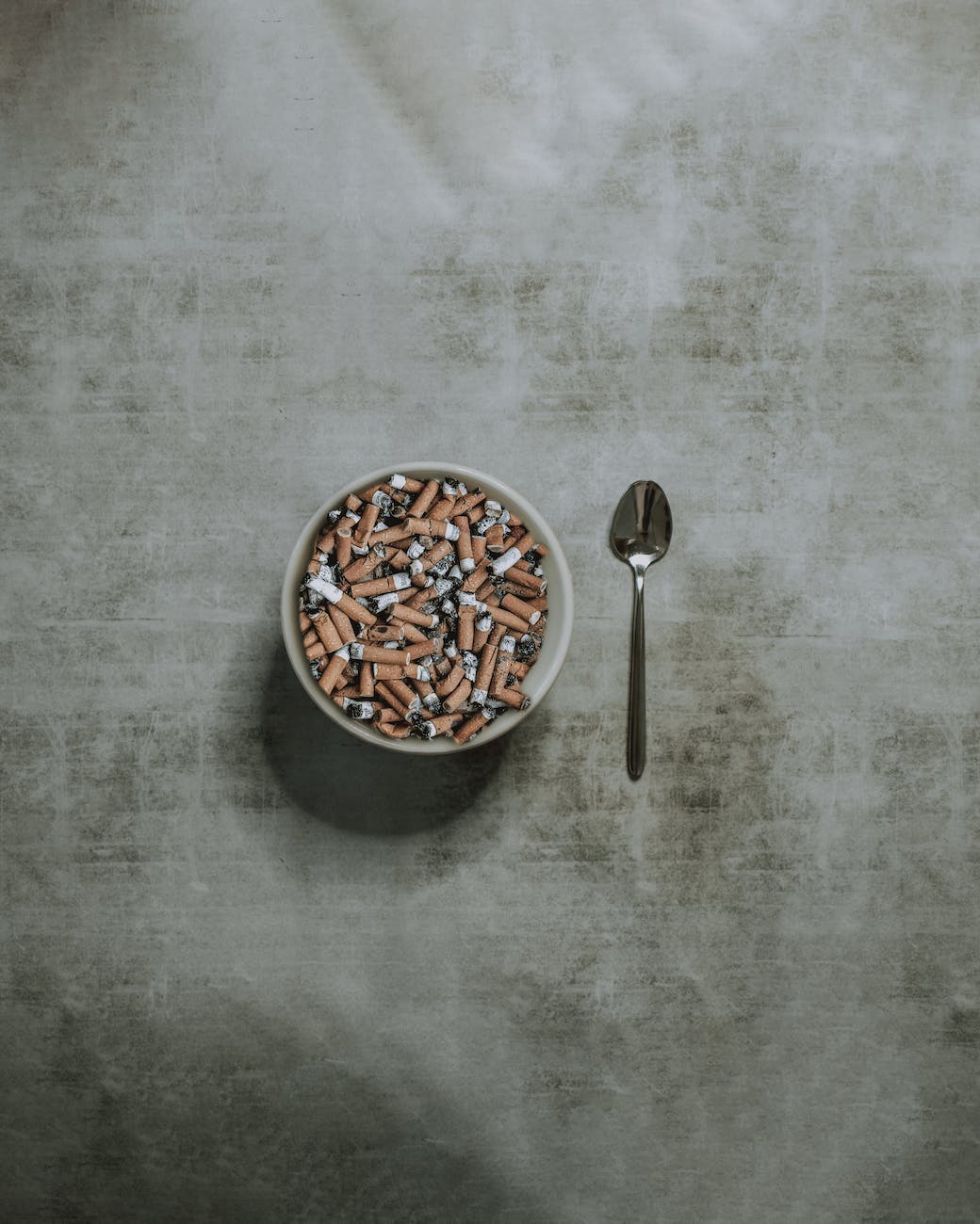 bowl full of stubs with spoon